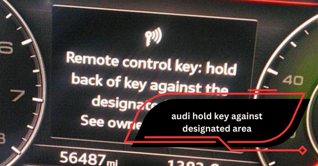 audi hold key against designated area